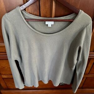 J. Jill Women's Sage Long Sleeve Top Size Large